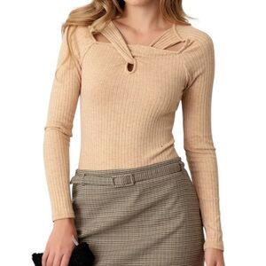 **NWT** BOUTIQUE Ribbed Long Sleeve Bodysuit